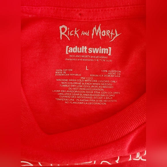 Rick and Morty Monster Morty Brand New T Shirt  Size L Red Adult Swim TV Show - Picture 4 of 5